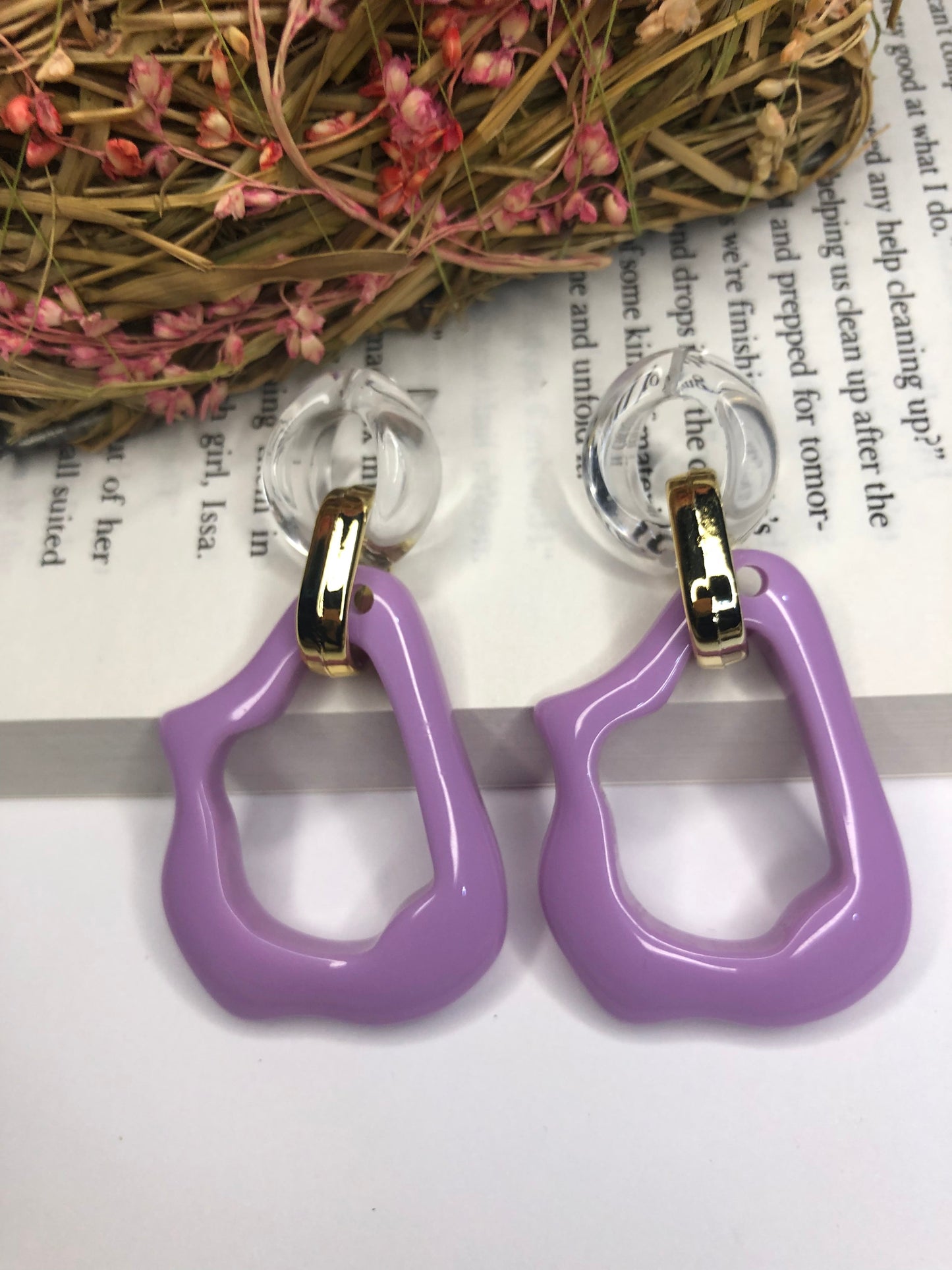 Irregular Enamel Hoop Earrings – Stylish Earrings for Girls