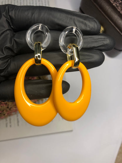 Orange Costume Fashion Earrings – Trendy Earrings for Girls