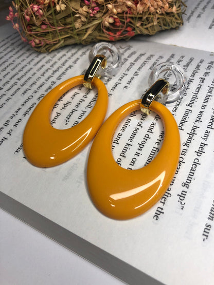 Orange Costume Fashion Earrings – Trendy Earrings for Girls