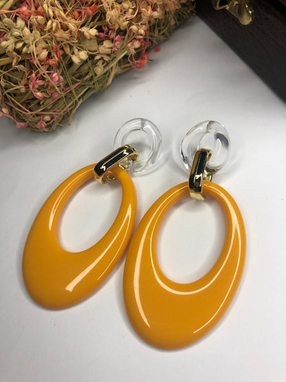 Orange Costume Fashion Earrings – Trendy Earrings for Girls