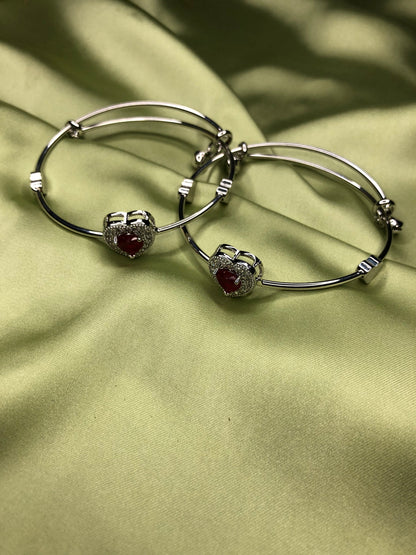 Red Hearts Bracelets – Set of Two, Elegant and Charming Bracelets