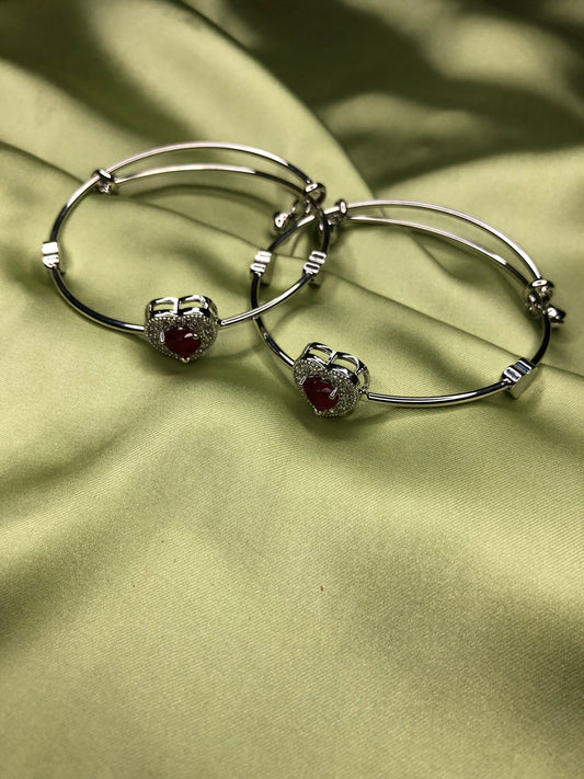 Red Hearts Bracelets – Set of Two, Elegant and Charming Bracelets