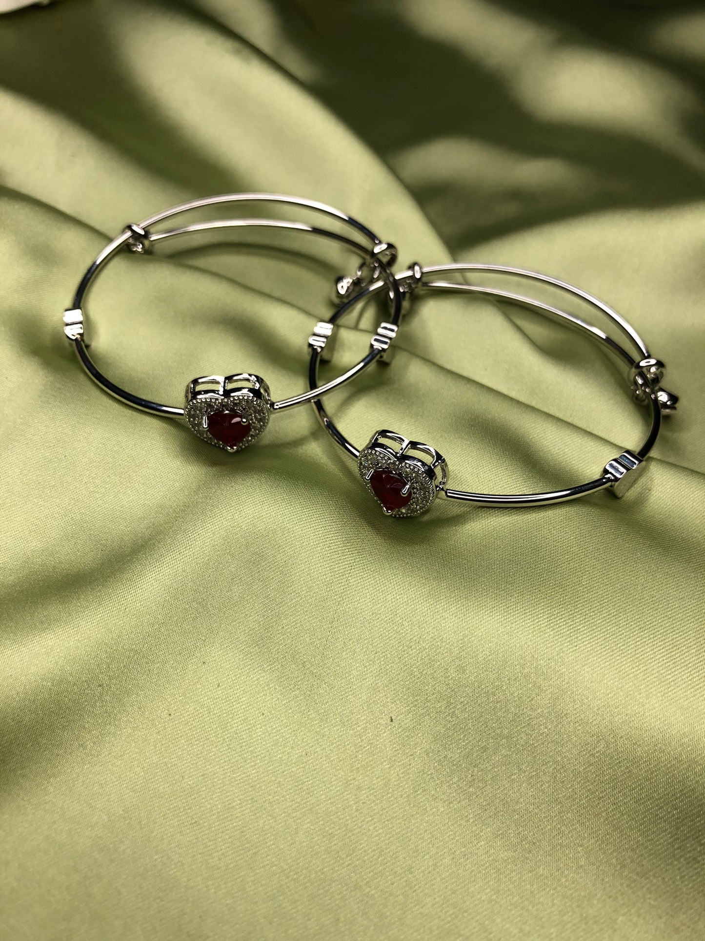 Red Hearts Bracelets – Set of Two, Elegant and Charming Bracelets