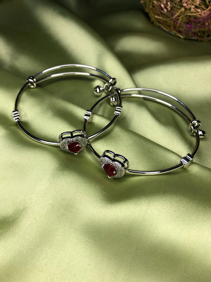 Red Hearts Bracelets – Set of Two, Elegant and Charming Bracelets